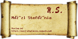 Mözl Stefánia névjegykártya